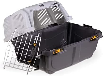 Nobby 72124 Transportbox für mittlere und grosse Hunde Skudo 1 Iata 48 x 31.5 x 31 cm grau L 55 x B