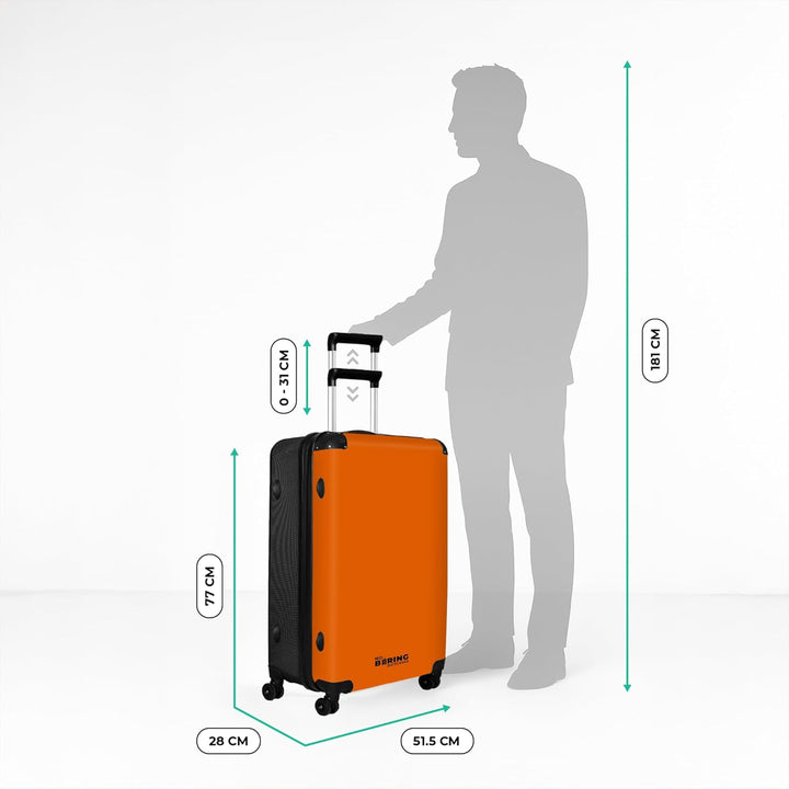 NoBoringSuitcases.com® Koffer XL Gross 77x51.5x28 cm Hartschale Reisekoffer 4 Rollen Leicht Koffer T