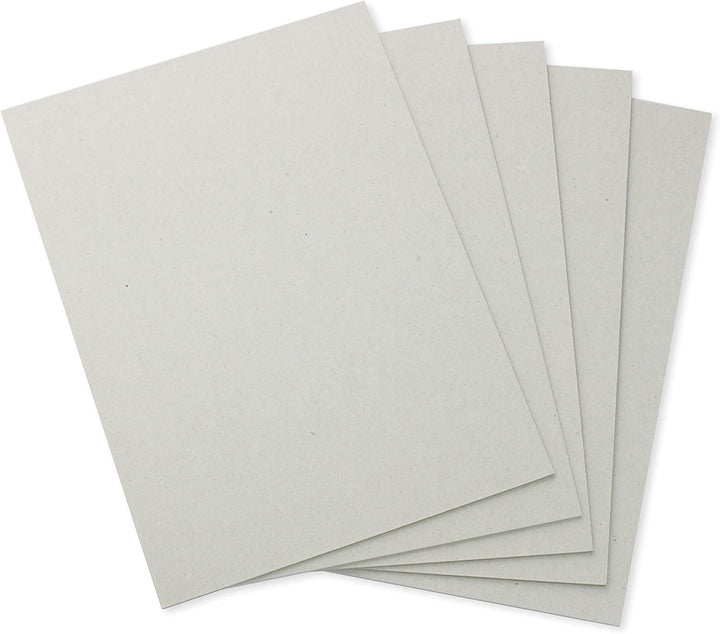 TATMOTIVE PREMIUM Buchbinderpappe 50 Stück DIN A4, 2mm 1260 g/qm Modellbaupappe, Bastelkarton, Graup