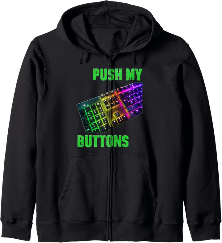 Push My Buttons Kodierung Computer Programmierer Tastatur Kapuzenjacke