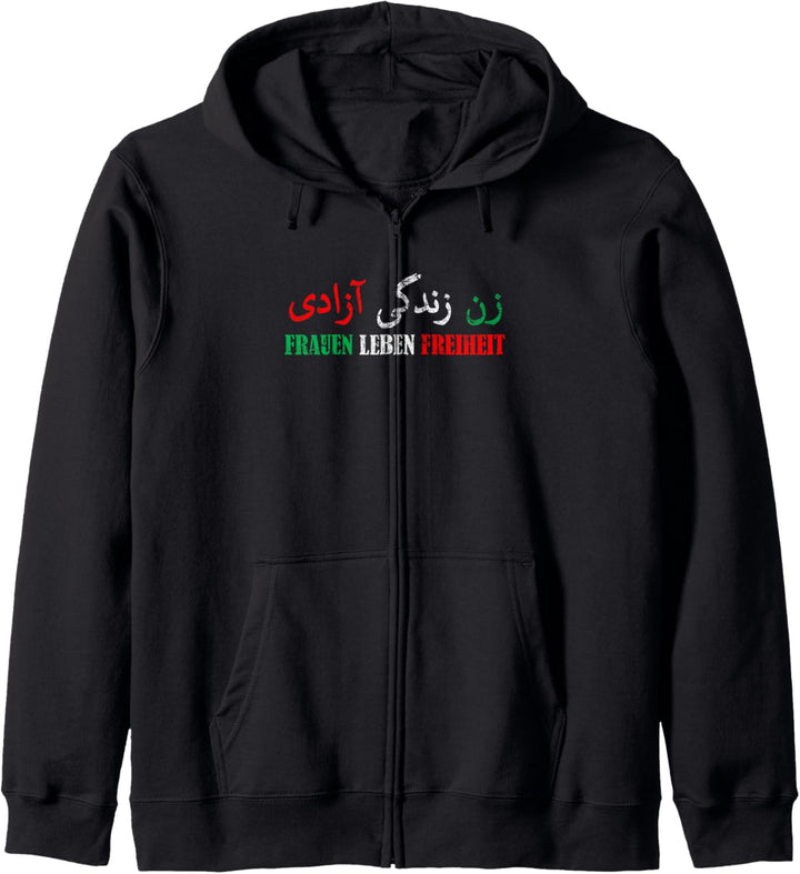 Zan Zendegi Azadi Persian Frauen Leben Freiheit Kapuzenjacke