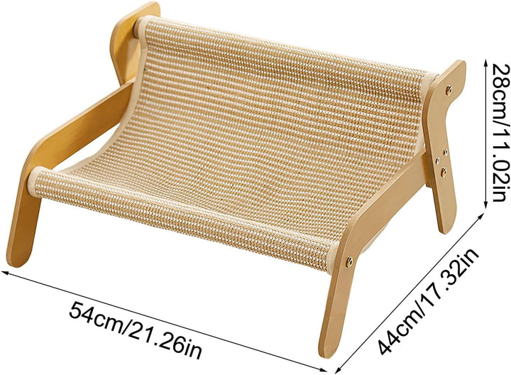 Sisal Kratzstuhl für Katzen – Outdoor & Indoor Katzen-Lounge-Stuhl, 2-in-1 & Bett | Stabiles, hausti