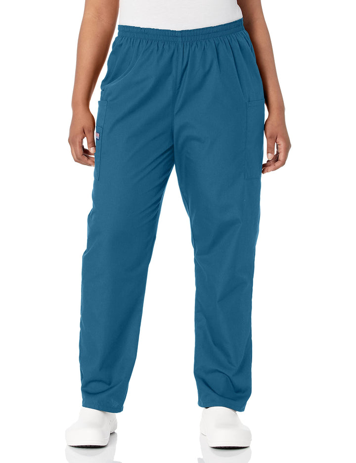 Cherokee Damen Workwear Cargo-Hose mit elastischer Taille Klassisch XS Karibikblau, XS Karibikblau