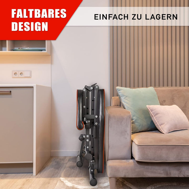 Profihantel EINZIGARTIG! Klappbare Deluxe Hantelbank " Einzigartiges & platzsparendes Faltsystem, si