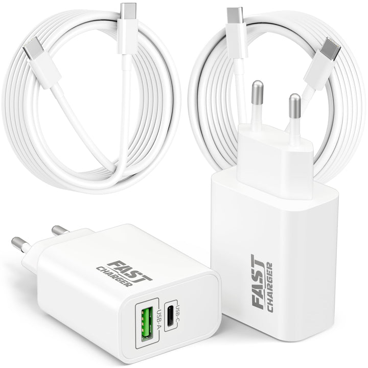45W 2Port Schnellladegerät mit USB C Ladekabel für Samsung Galaxy S25 S24 S23 S22 Ultra 5G A56 A55 A