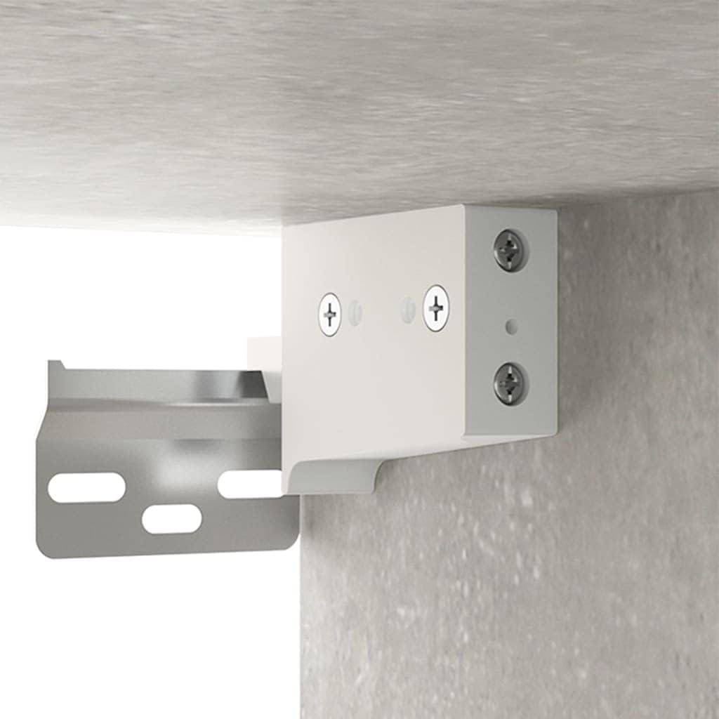 WIFESE Wand-Nachttisch Betongrau 35x35x20 cm Nachtschrank Nachtkästchen Bedside Table Nightstand Nac
