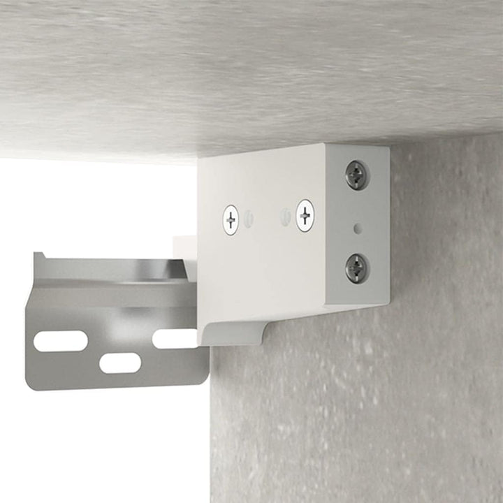 WIFESE Wand-Nachttisch Betongrau 35x35x20 cm Nachtschrank Nachtkästchen Bedside Table Nightstand Nac