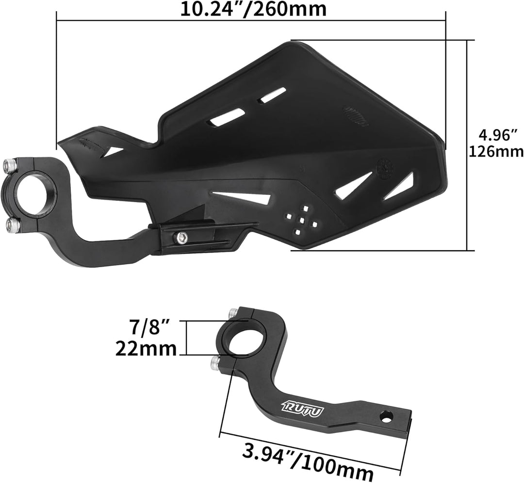 JIAYAN 7/8'' 22mm Dirt Bike Handschützer, Lenker Handschützer Schutz mit CNC Halterung Paar für Moto