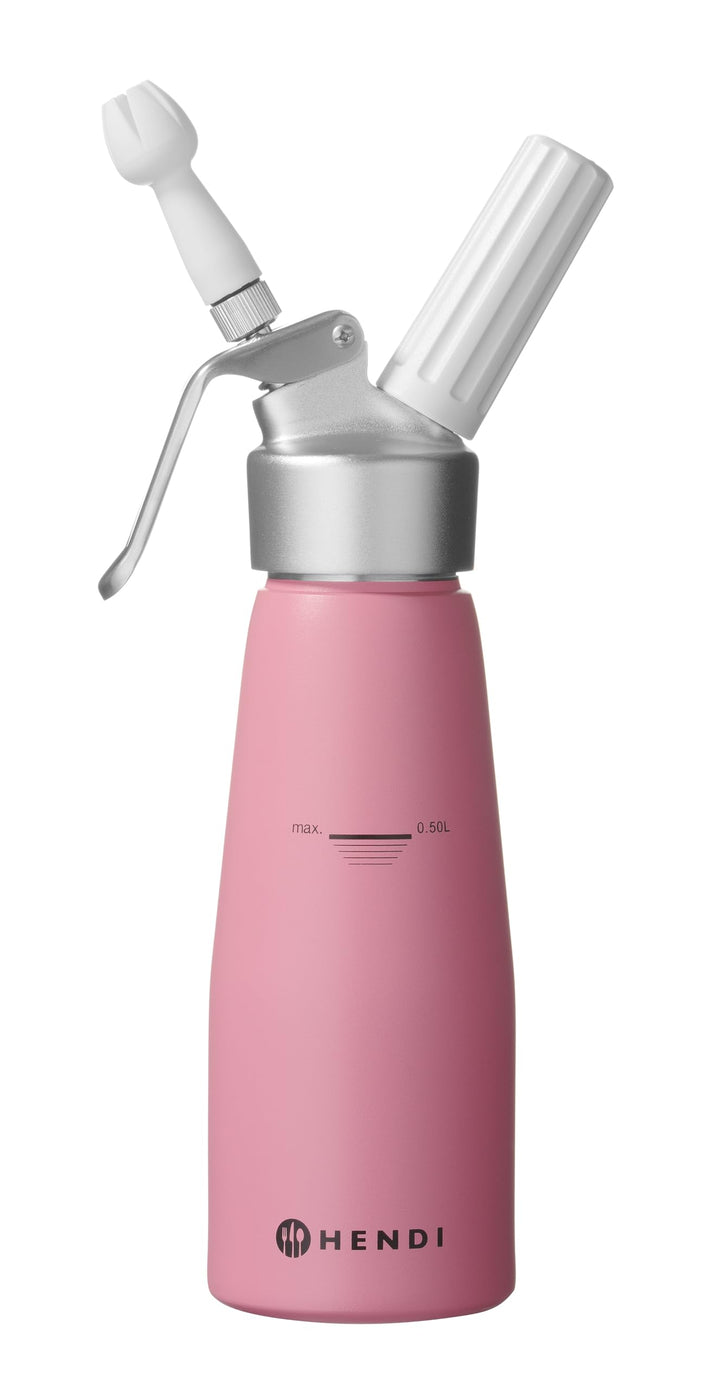HENDI Sahnespender, Inklusive Set aus 3 Polypropylen Spritztüllen und Reinigungsbürste, Sahne-Mousse