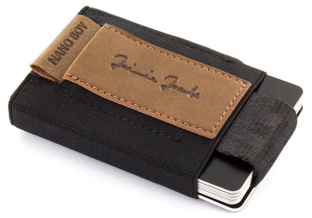 Jaimie Jacobs Nano Boy VEGAN Mini Geldbörse aus Textil, Veganer Mini Wallet, Kleiner Veganer Geldbeu