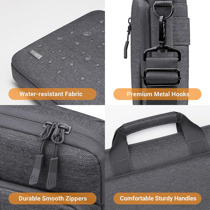 TECOOL 17,3 Zoll Laptoptasche, 360° Schutz Laptop Schultertasche Umhängetasche für 17-17,3 Zoll Leno