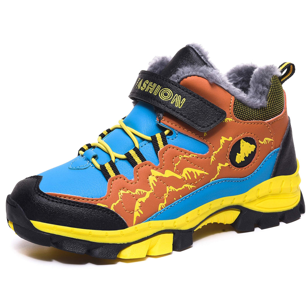 ZYLDK Kinder Winterschuhe Warm Gefütterte Winterboots Jungen Mädchen Trekkingschuhe Schneestiefel Ba