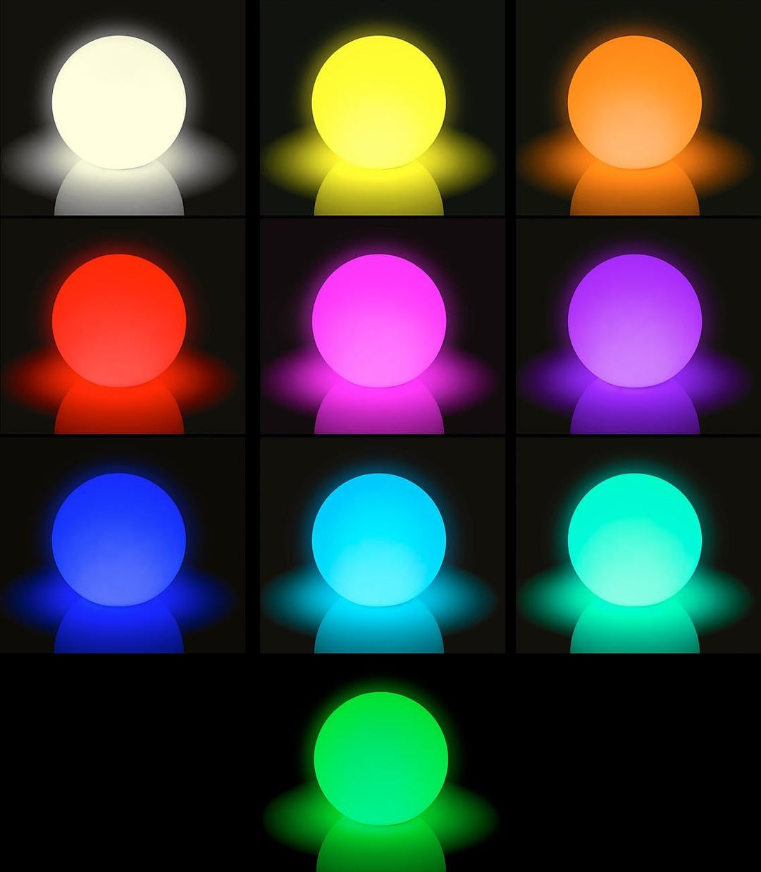 Lunartec LED-Stimmungslampen: 2er-Set Akku-Leuchtkugeln für innen & aussen, Ø 30 cm, IP54, RGBW-LED