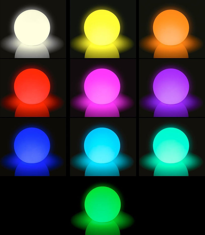 Lunartec LED-Stimmungslampen: 2er-Set Akku-Leuchtkugeln für innen & aussen, Ø 30 cm, IP54, RGBW-LED