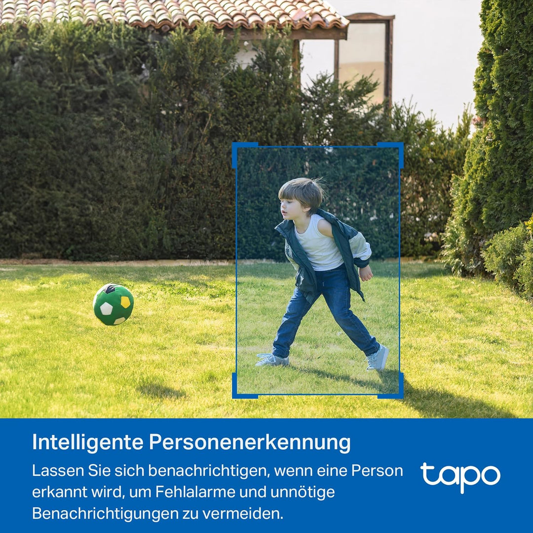 Tapo C410 KIT Solar Überwachungskamera Aussen Akku, 2K 3MP, Farbnachtsicht, MicroSD-Speicher, 6400-m