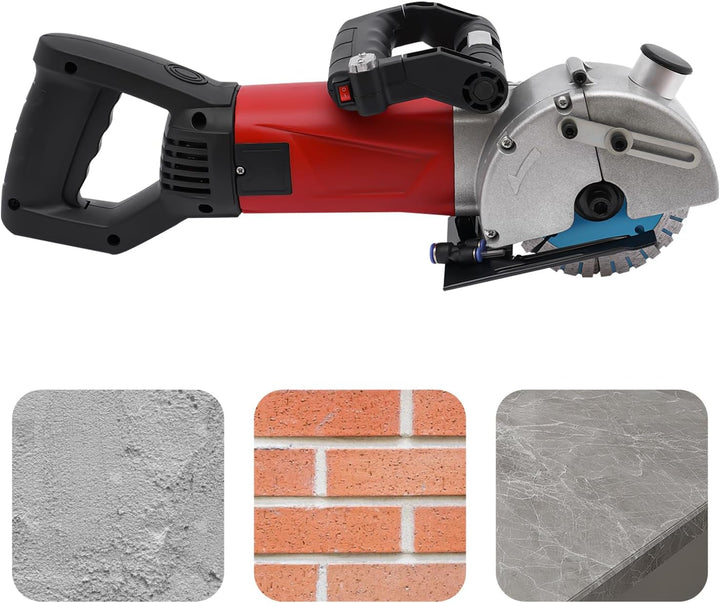 Mauernutfräse 2800W Schlitzmaschine mit Laser - Wandhobelmaschine für Beton, Holz und mehr - Inklusi