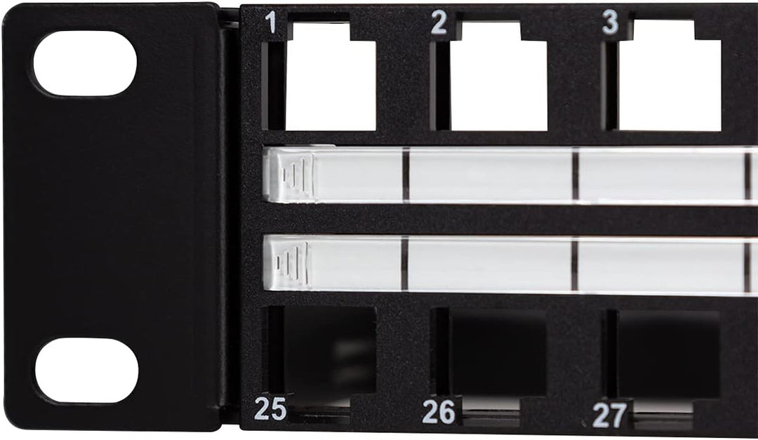 LogiLink NK4045 Keystone Patchpanel/Verteilerfeld für 48 Buchsen, ungeschirmt, 1 HE (Höheneinheit) s