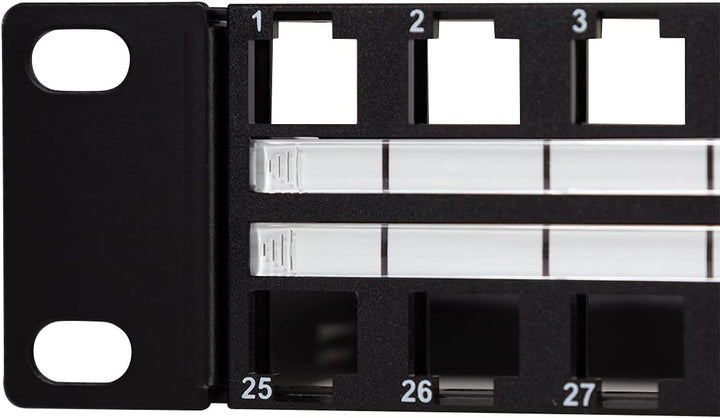 LogiLink NK4045 Keystone Patchpanel/Verteilerfeld für 48 Buchsen, ungeschirmt, 1 HE (Höheneinheit) s