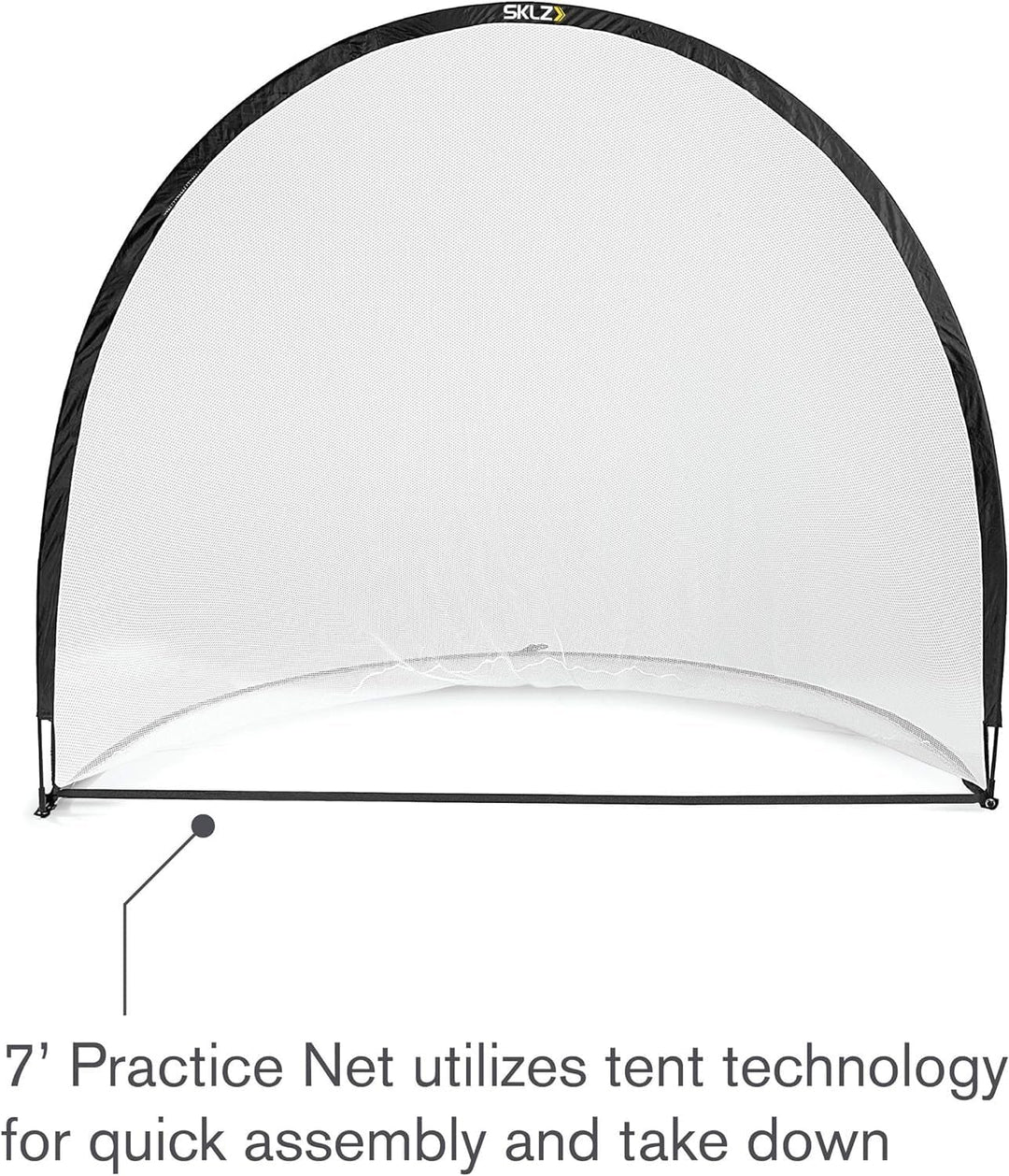 SKLZ Unisex-Adult Home Golf Driving Range Kit mit Netz, Golfbällen, Startrampe und Abschlägen, Schwa