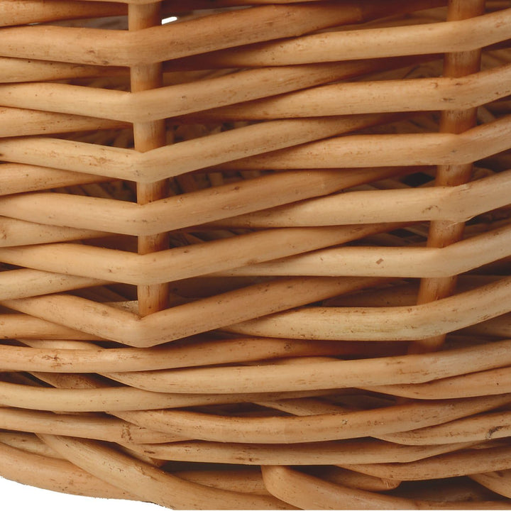 WEIDENPROFI Weidenkorb, Erntekorb aus heller Weide, rund mit Henkel, ca. Ø 48 cm x 35 cm hoch