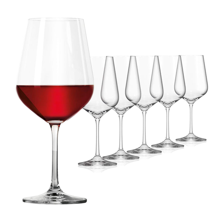 Sahm Weingläser Rotwein Set (6 STK) - 580 ml Rotweingläser - Spülmaschinengeeignet - Langlebiges Wei