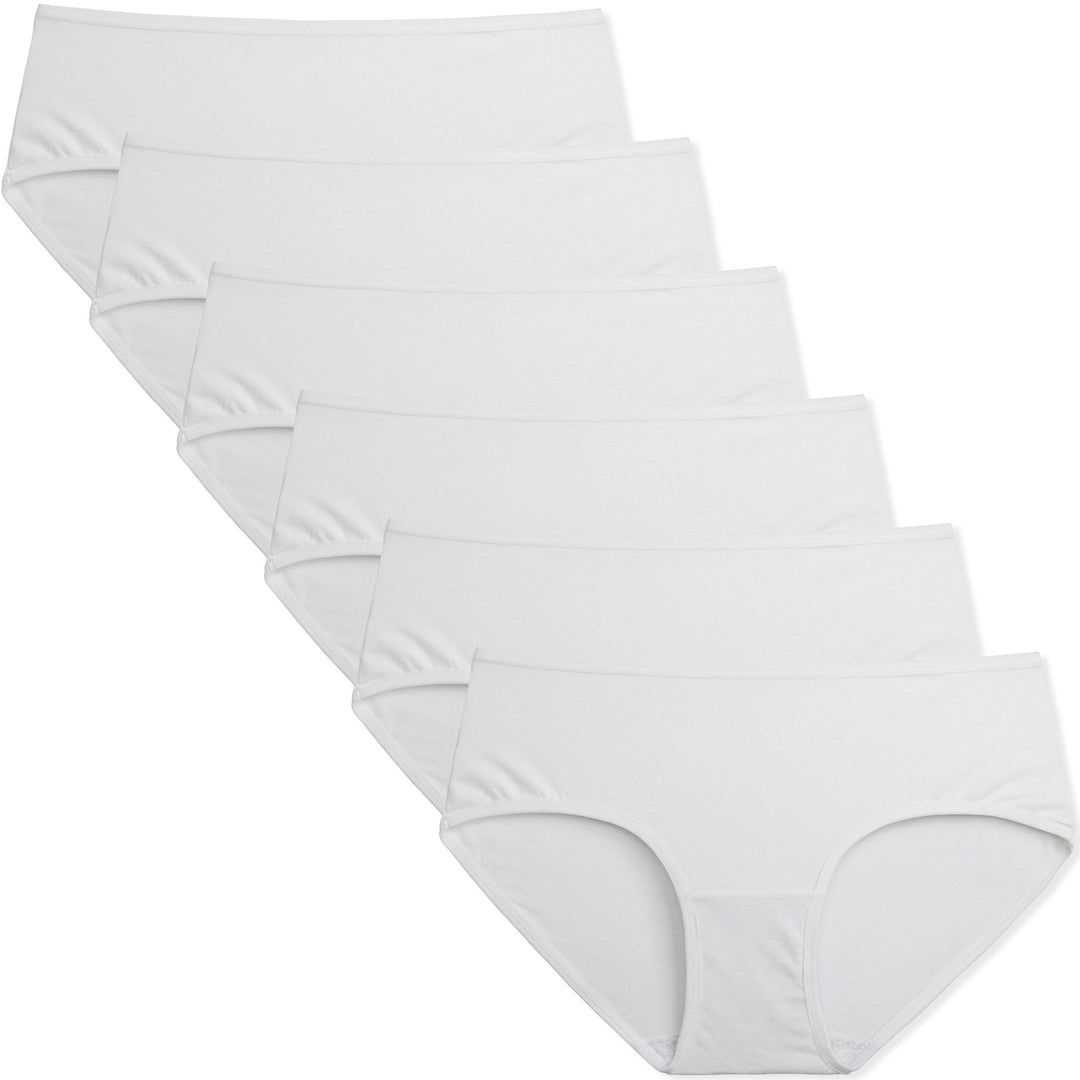 INNERSY Unterhosen Damen Baumwolle Atmungsaktive Hipster Unterwäsche Basic Bequem Panties 6er Pack X
