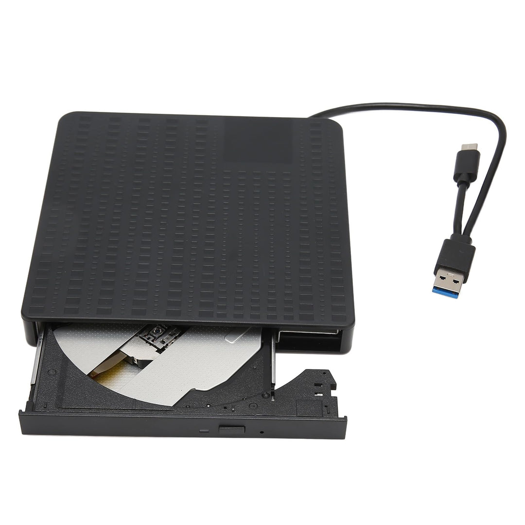 Externes CD DVD Laufwerk, USB 3.0 Typ C CD DVD Brenner Lesegerät, Tragbarer DVD Brenner mit Steckpla