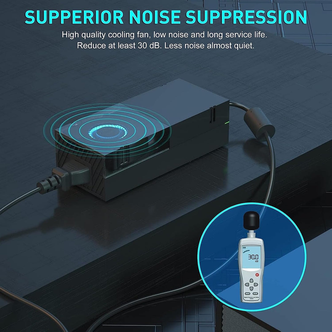 Netzteil Brick für One, AC Kabel Ersatz Power Brick Adapter mit Zwei LED Anzeigen für One Konsole, U
