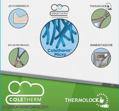 Coleman Schlafsack Biker +10 Grad - Campingschlafsack 220 x 80/55 cm