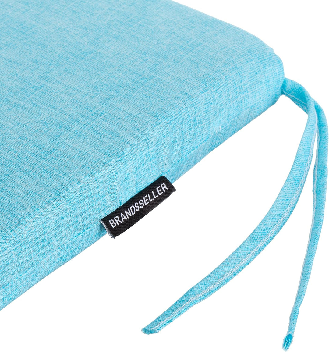 Brandsseller Sitzkissen ca. 40x40 cm mit Klettverschluss Stuhlauflage Sitzauflage 4 Kordelbändern fü