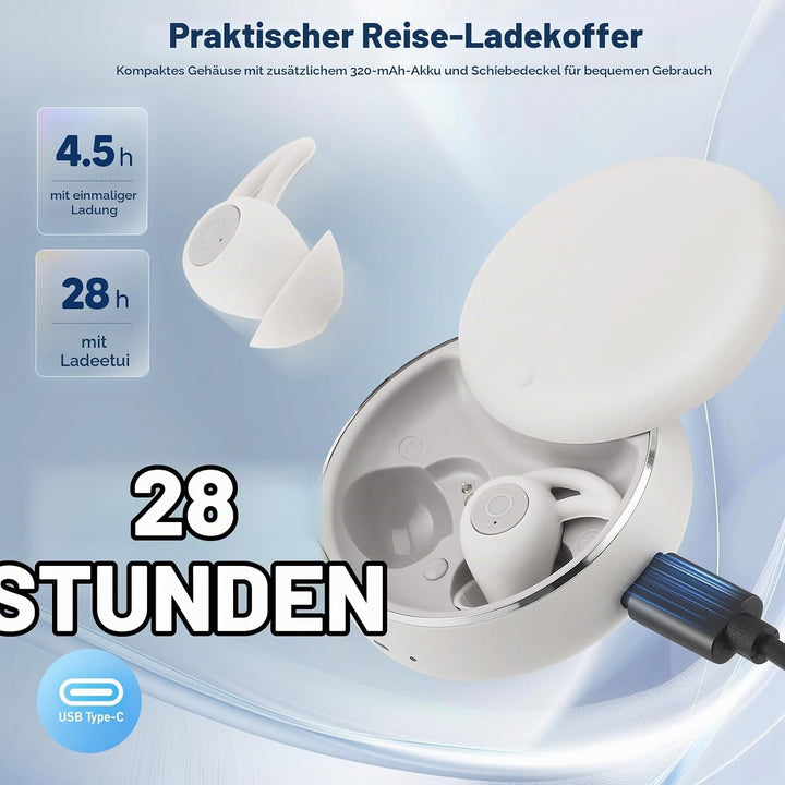 Novonell Snooze Pods Pro, Schlafkopfhörer, Anti Schnarch-Kopfhörer für Seitenschläfer, Novonell Slee