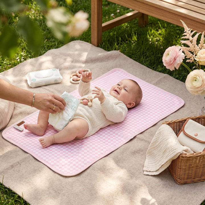 Hamur Home Tragbare Wickelunterlage Wasserdichte 40 x 70 cm 3er Set, Wiederverwendbare Baby Wickelau
