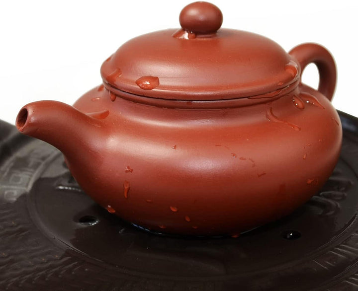 Yxhupot Zisha Classics Teekanne, 250 ml, chinesischer Yixing-Ton, Rot, Rot, Rot