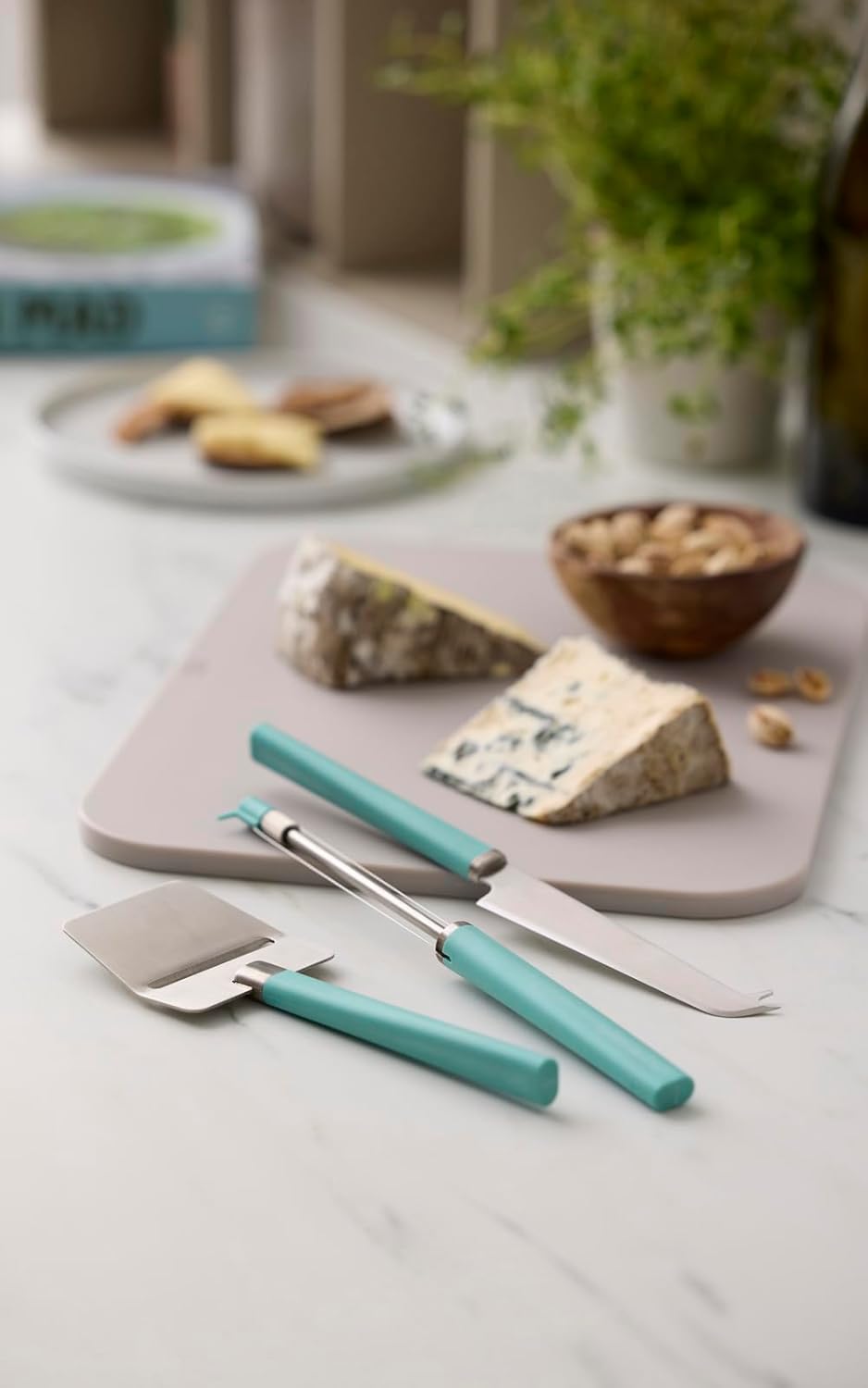 Rosti Emma Käse-Set 3 Teile Nordic Green 27,5 x 18 x 3,5 cm Nordic Green, 27,5 x 18 x 3,5 cm Nordic