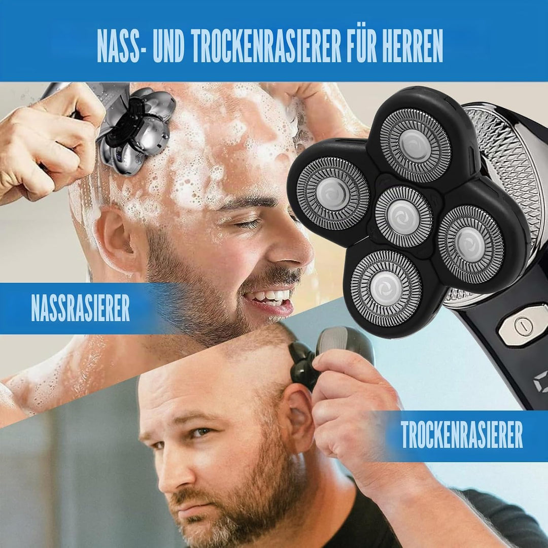 2 Stück Rasierer-Ersatzköpfe, 5D-Rasierer-Ersatzklingen, kompatibel mit Freebird Kopfrasierer, Unive