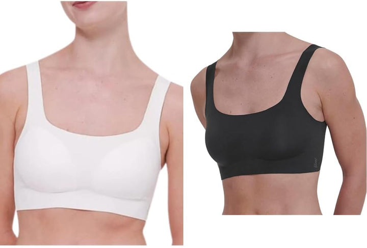 Sloggi Damen Zero Feel 2.0 Top M Silk White + Black, M Silk White + Black