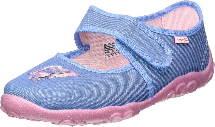 Superfit Mädchen Bonny Hausschuhe 23 EU Blau Rosa 8020, 23 EU Blau Rosa 8020