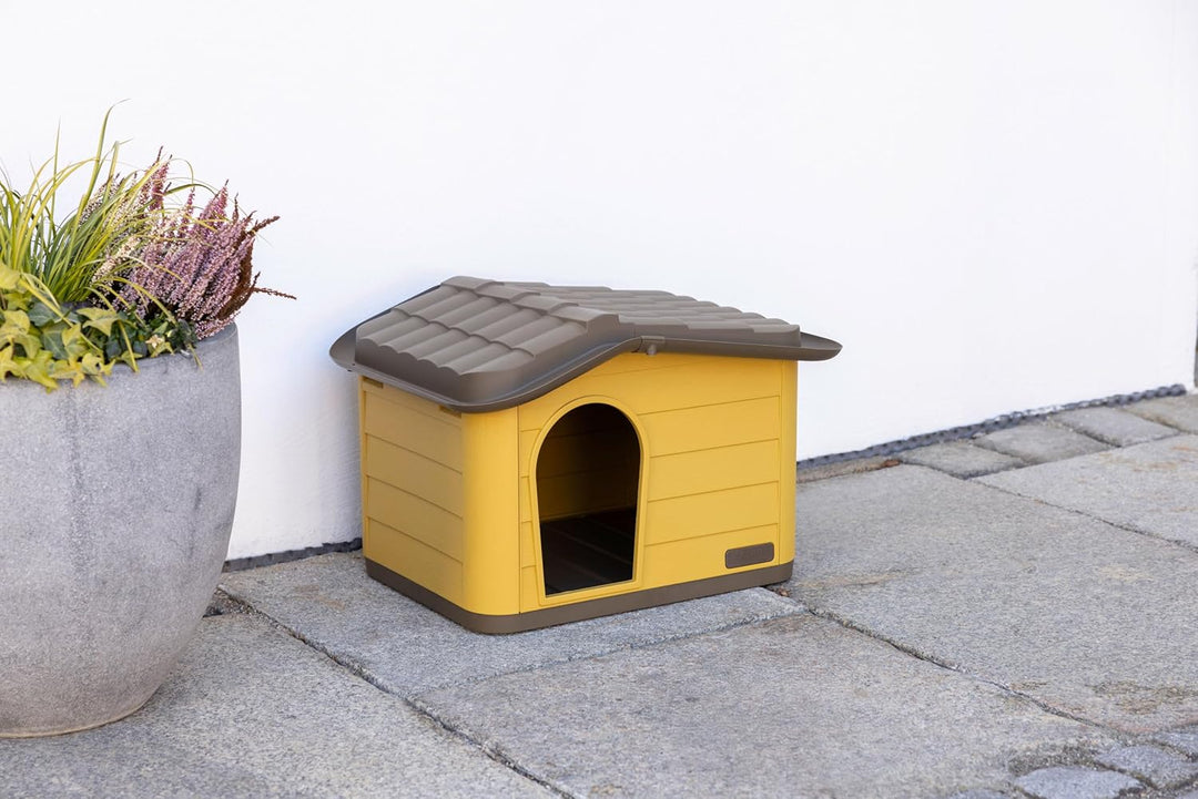 Kerbl Pet Katzenhaus Paola Eco, Honey/schwarz, 60x51x41 cm, Katzenhöhle, 100% recycelter Kunststoff,