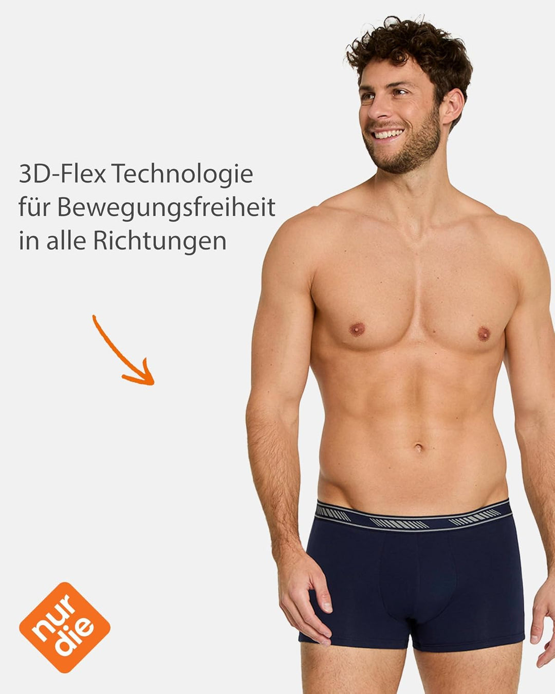Nur Der 6er Pack Boxer Cotton 3D-Flex aus Baumwolle enge Boxershorts Bewegungsfreiheit Männer Unterh