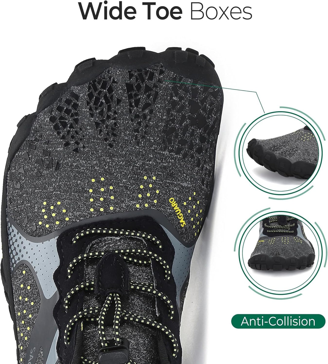 SAGUARO Herren Barfussschuhe Leicht Damen Traillaufschuhe rutschfeste Minimalistische Unisex Atmungs
