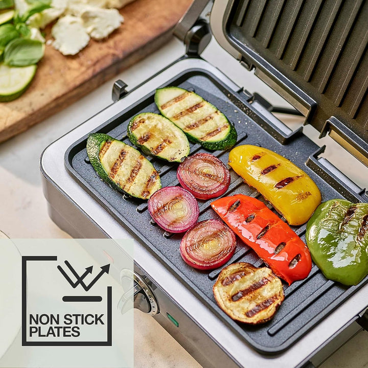 Cuisinart GRSM4U 2-in-1 Grill- und Sandwich-Maker, antihaftbeschichtet, abnehmbare Platten, Mitterna