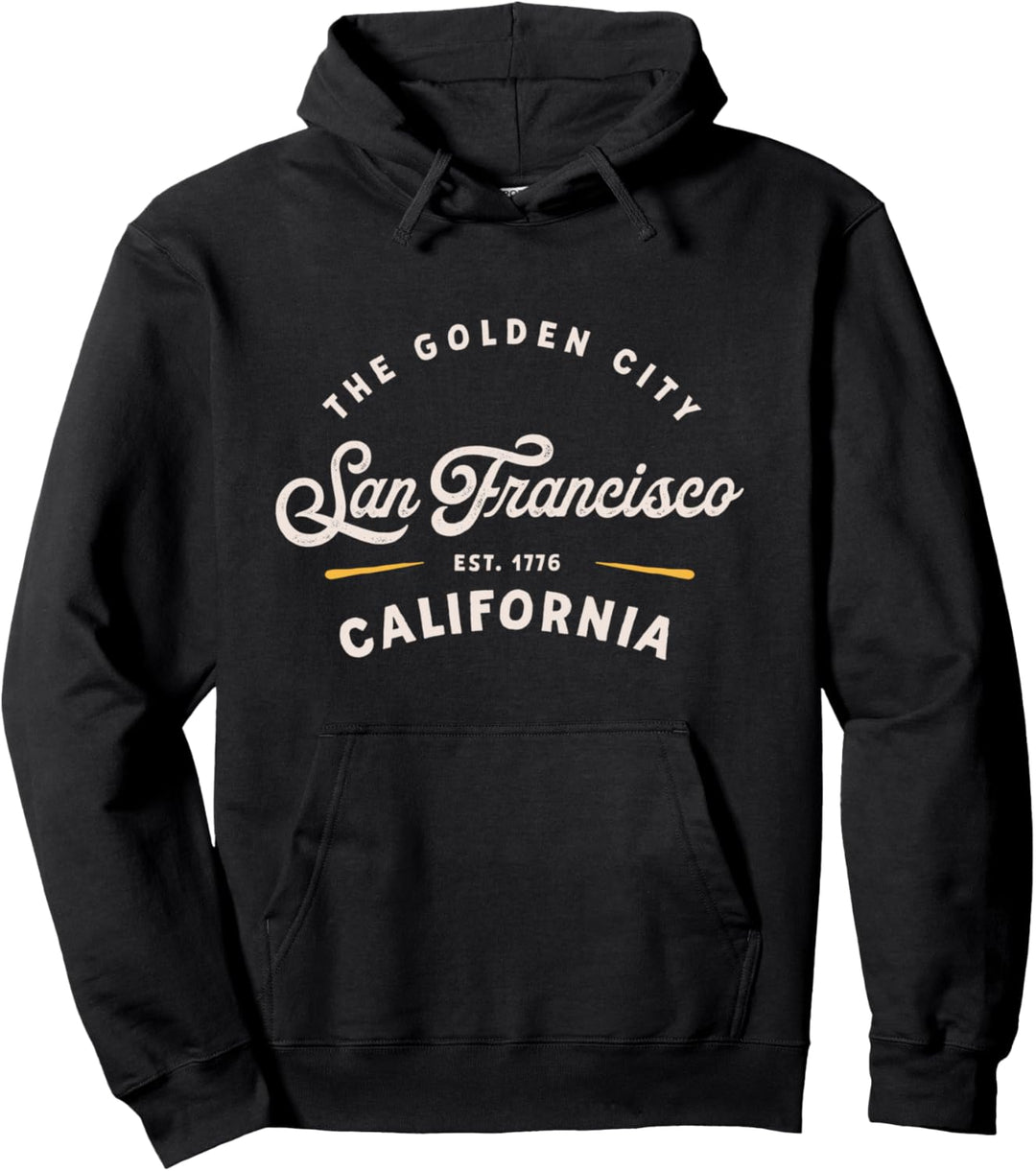 Rustic Classic San Francisco California 1776 USA Novelty Pullover Hoodie