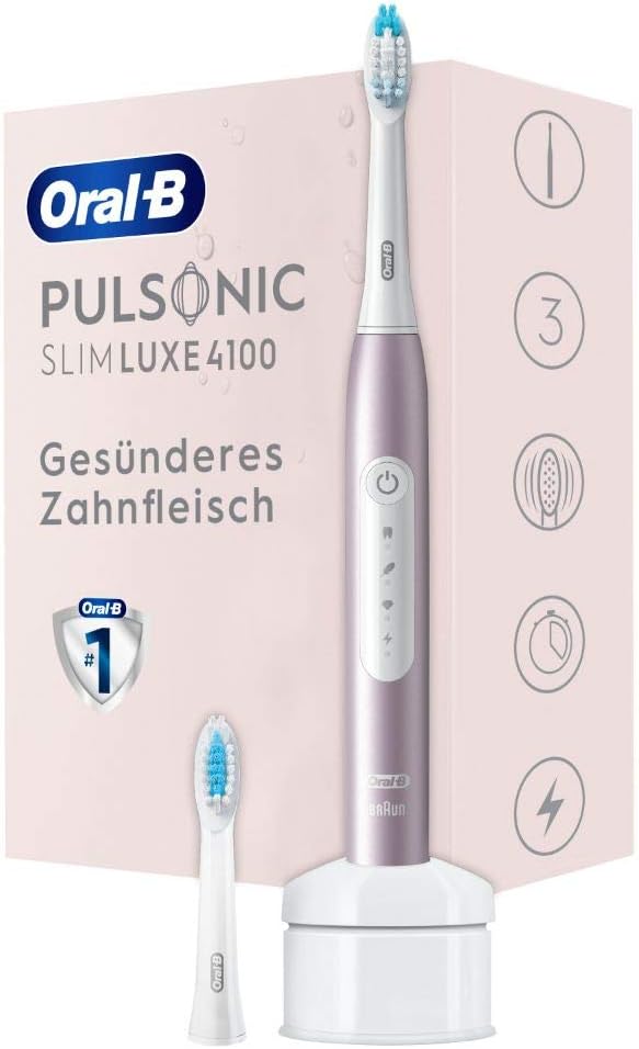 Oral-B Pulsonic Slim Luxe 4100 Elektrische Schallzahnbürste/Electric Toothbrush, 2 Aufsteckbürsten,