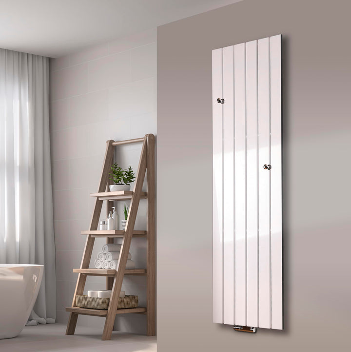 Badheizkörper Design Peking 3 180x47cm 1118 Watt weiss (+ 2 Knopfhalter) SZAGATO Handtuchwärmer Hand