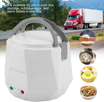 Tragbarer Multifunktionaler Dampfgarer, 1,6-l-Mini-Elektrotopf für Den LKW-Einsatz, 24-V-140-W-Reisk