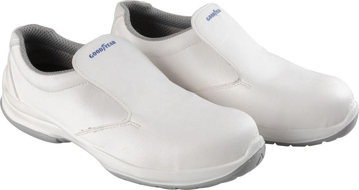 Goodyear S2 metallfreie Slip-On-Sicherheitsschuhe weiss Grösse 42