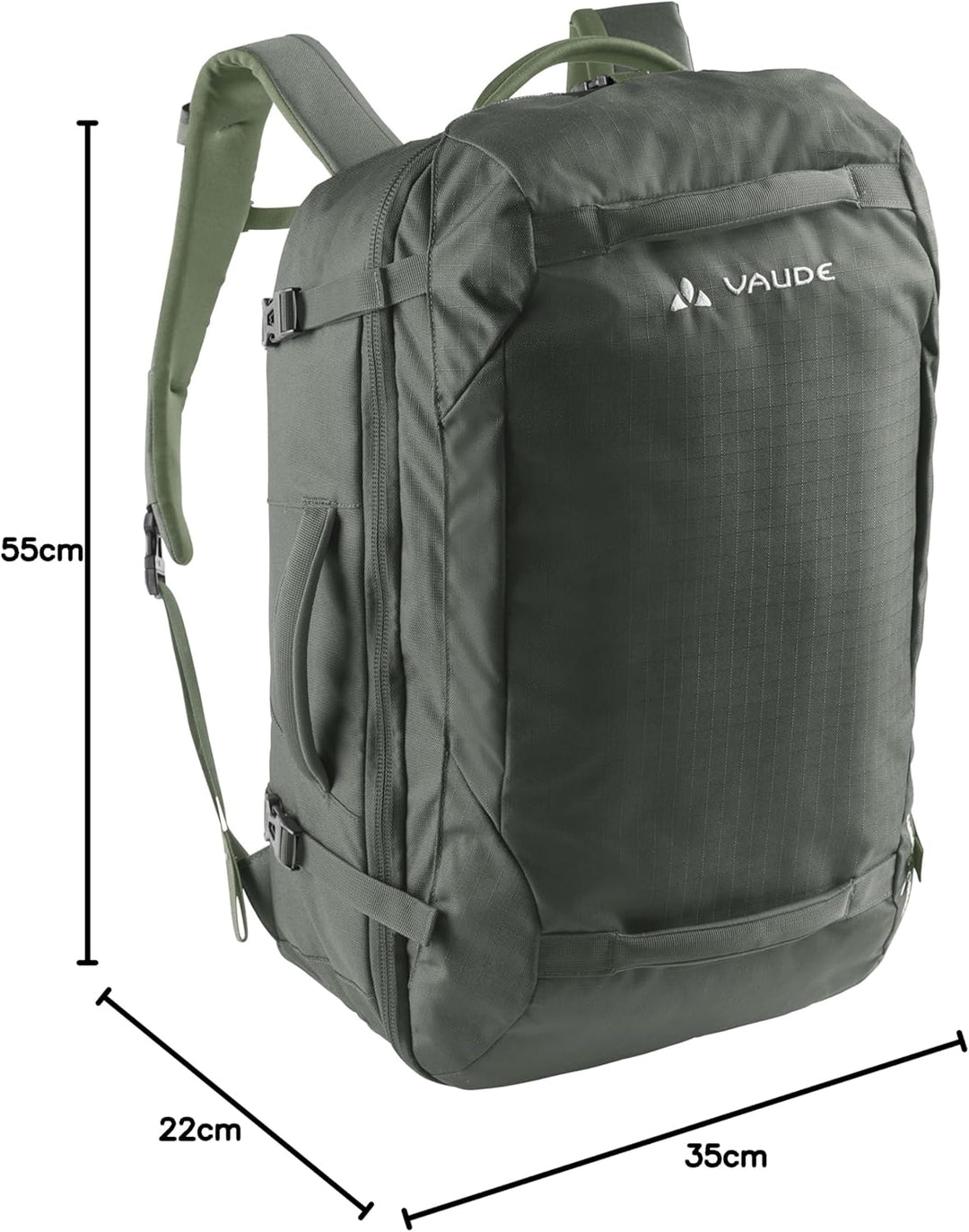 VAUDE Mundo Carry-on 38 Rucksäcke30-39l Olive Einheitsgrösse, Olive Einheitsgrösse