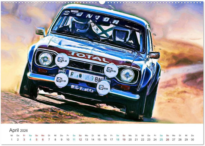 Kultautos - Capri und Escort (hochwertiger Premium Wandkalender 2026 DIN A2 quer), Kunstdruck in Hoc