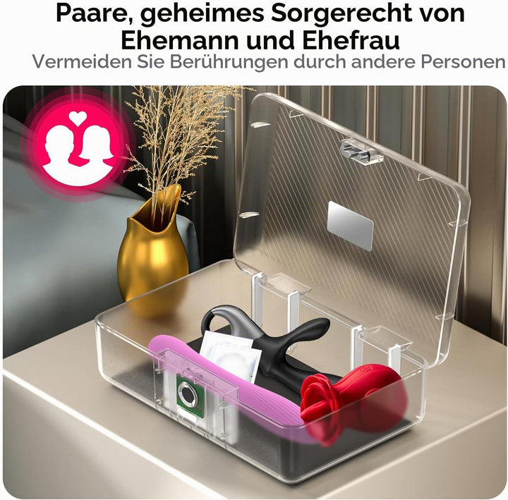 AICase Safe mit biometrischer Fingerabdruckerkennung für Reisen und Zuhause, Tragbare Sicherheitsbox