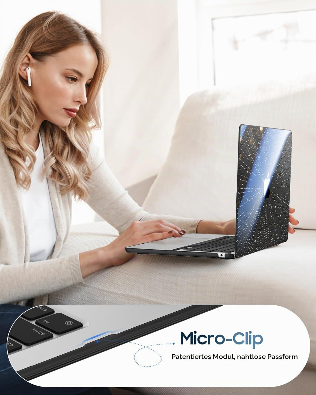 Fintie Hülle Kompatibel mit MacBook Air 13,6 Zoll M5 M4 M3 M2 (2026-2022) A3449 A3240 A3113 A2681, U